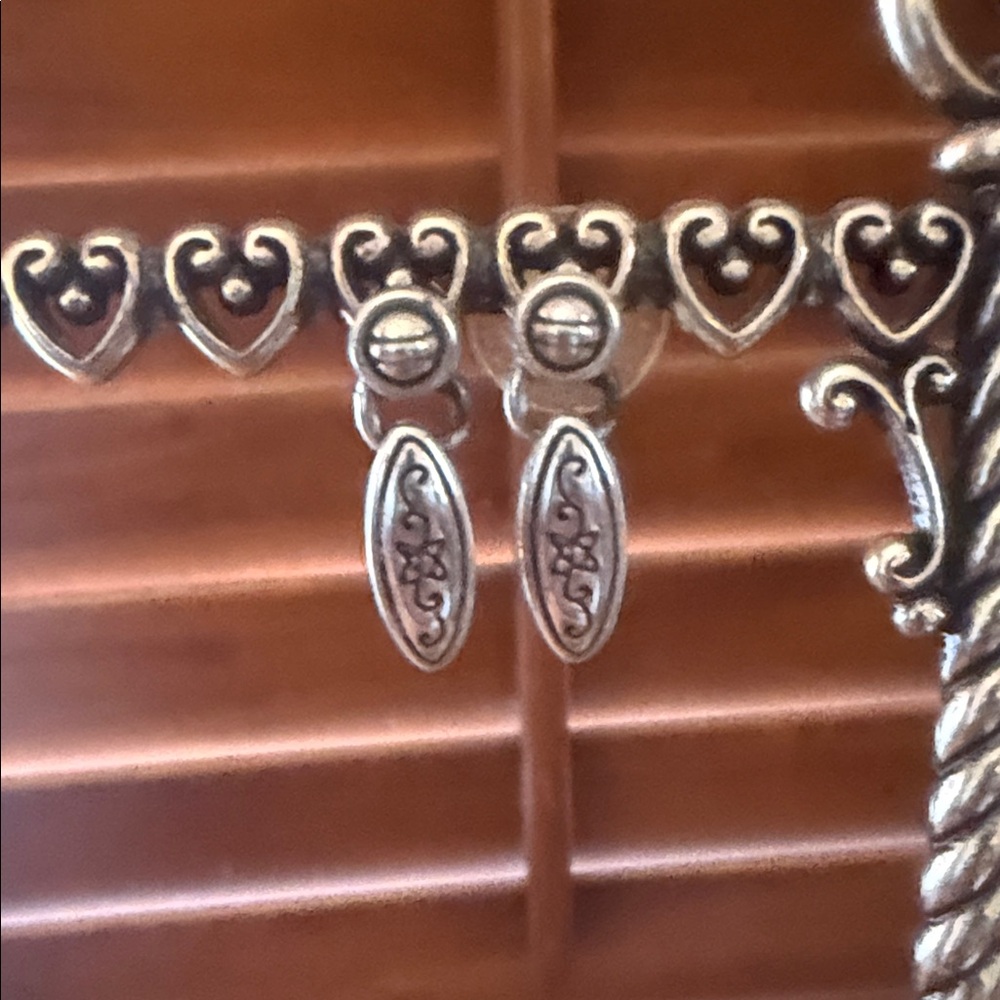 Elegant Brighton Silver Dangle post Earrings